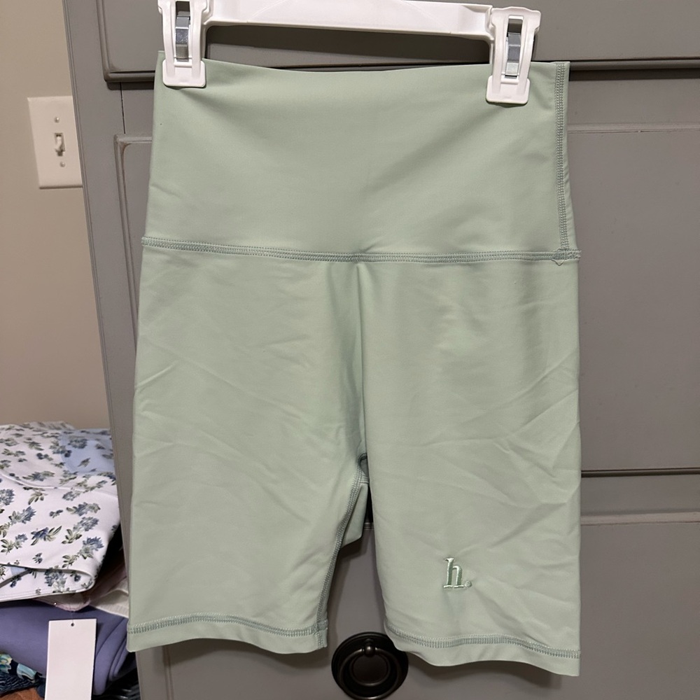 High-Waisted Mint Green Women's Shorts